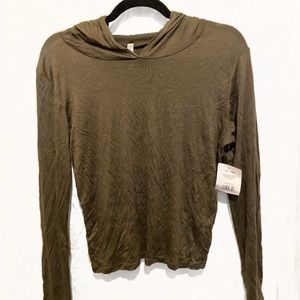 Army Green Long Sleeve Light Hoodie